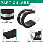 30pcs 1/8 Inch Stainless Steel Cable Clamps, Rubber Coated Cushioned Insulated - Image 3