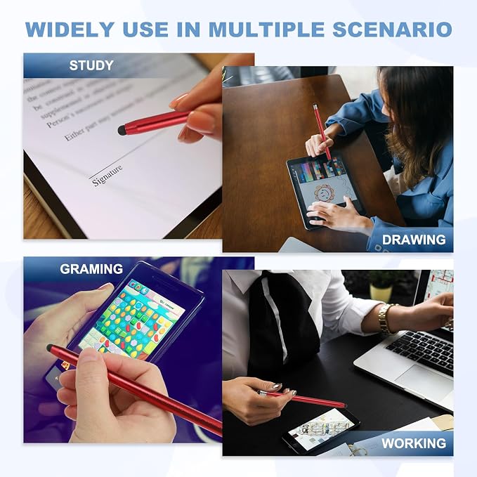 PATIKIL 5 Pcs Stylus Pens for Touch Screens, 2 in 1 High Sensitivity Universal - Image 7