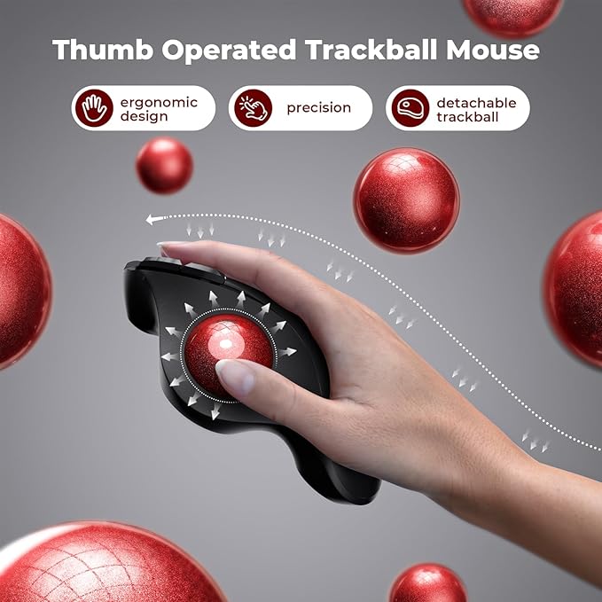 seenda Wireless Trackball Mouse Ergonomic - Image 2