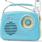 Portable Am Fm Radios, Radio Bluetooth Support Battery Operated and Plug in Wall by BingxueRadio