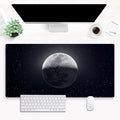 Moon Mouse Pad Sci-fi Galaxy Desk Mat Extended XL Large Gaming Mousepad Dark by Cindasun