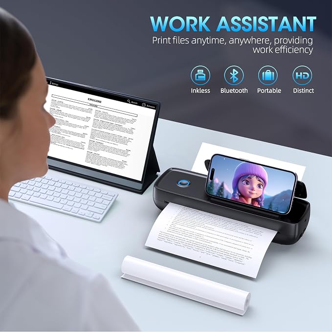 Portable Printer Wireless for Travel，Bluetooth Thermal Printer Support 8.5" X - Image 6