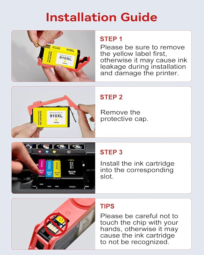 910XL Ink Cartridges Combo Pack Replacement Compatible - Image 6