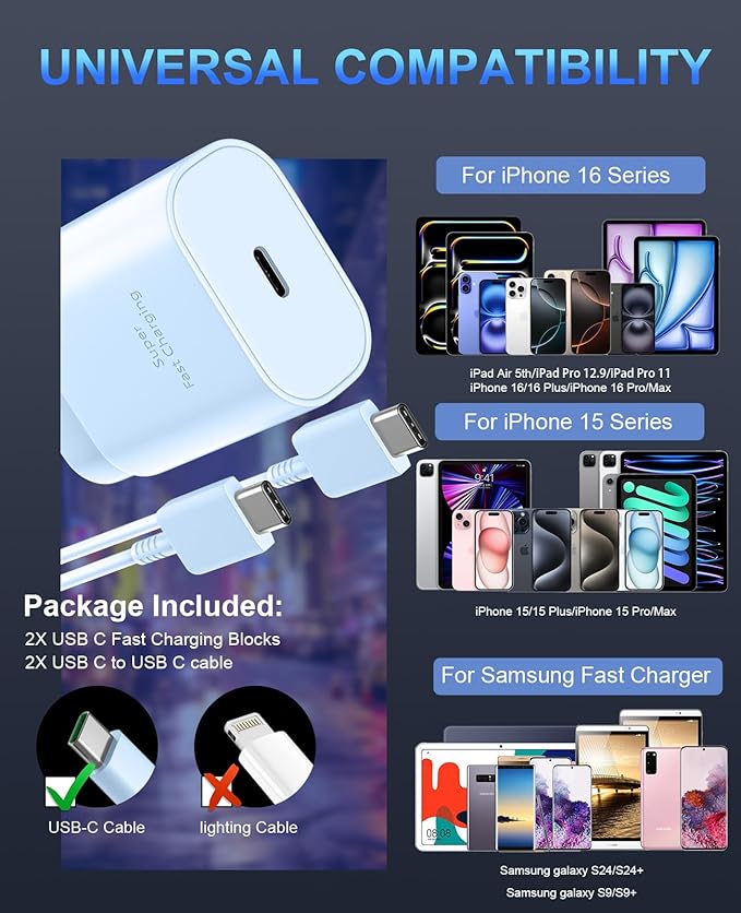 Phone 16 15 Pro Max Charger Fast Charging, 30W USB C Phone 16 15 Fast Charger - Image 5