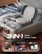 LISEN Multi Charging Cable, 3 in 1 Charging Cable, Retractable Car Charger - Image 9