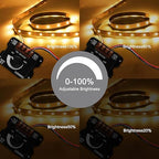 MEIRIYFA LED Light Strip Dimmer, DC 12V-24V 30A LED Light Strip Dimmer PWM - Image 4