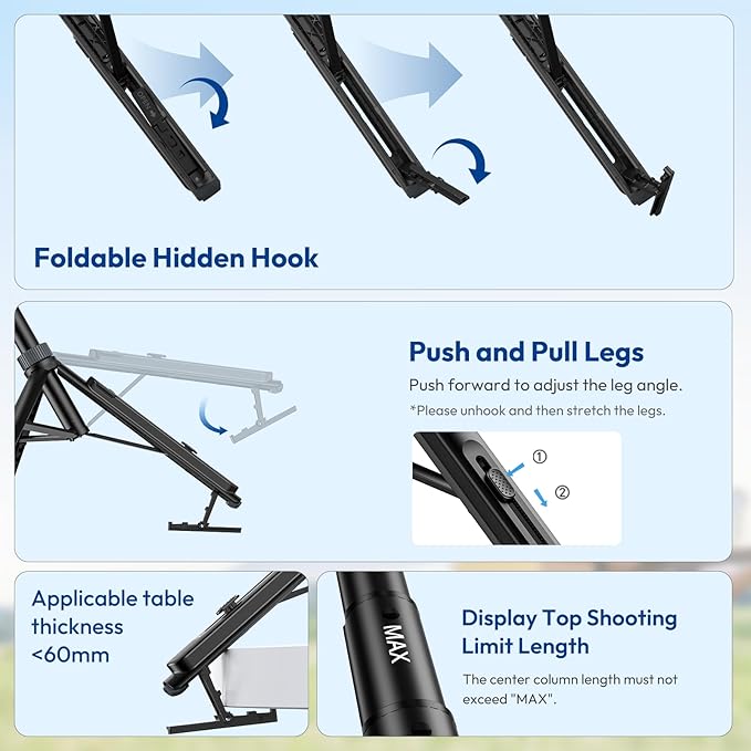 ULANZI TT88 Magnetic Tripod for iPhone, 2-in-1 Phone Clip & Dual Cold Shoe - Image 4