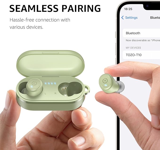 TOZO T10 Bluetooth 5.3 Wireless Earbuds, Deep Bass Stereo, 55H Playtime - Image 8