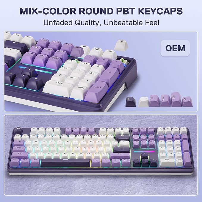 Redragon K745 PRO Wireless Gasket RGB Gaming Keyboard, 108 Keys Mechanical - Image 8