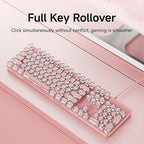 EWEADN TK100 Typewriter Keyboard Wired Mechanical Keyboard, 104 Keys Aesthetic - Image 6