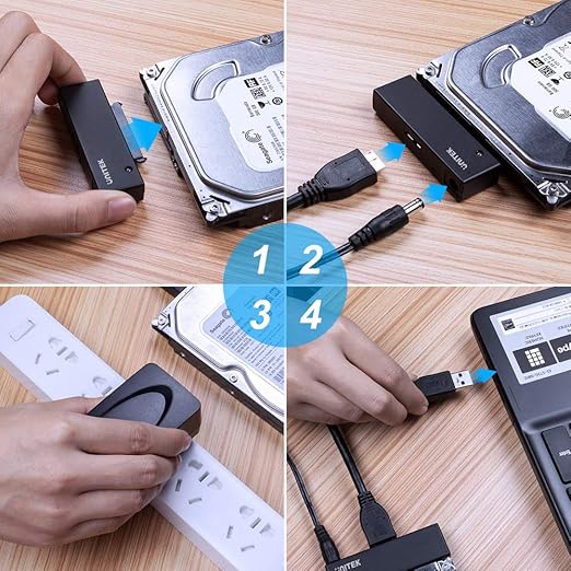 Unitek USB 3.0 to SATA III Hard Drive Adapter External Kit Cable - Image 6