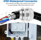 1" NPT Stainless Steel Waterproof Cable Gland, IP68 Waterproof Adjustable Cable - Image 5