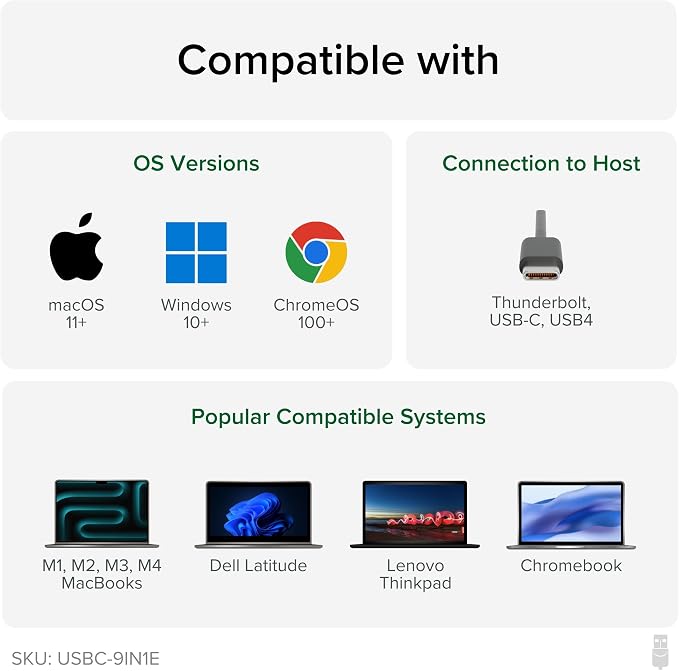 Plugable USB C Hub Multiport Adapter: 9-in-1 - Image 5