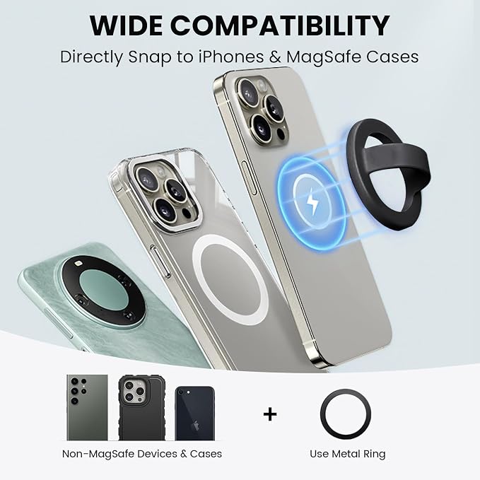 Magnetic Silicone Ring Grip Phone Holder, Loop Grip Phone Holder, Magnetic - Image 4