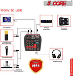 5 Core Audio Mixer 4 Channel DJ Mixing Board Small Bluetooth USB Analog - Image 8