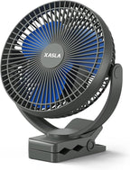 xasla 10000mAh Portable Rechargeable Clip on Fan, 8 inch Battery Operated Fan by XASLA