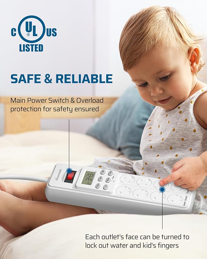 DEWENWILS 8 Outlet Power Strip - Image 6