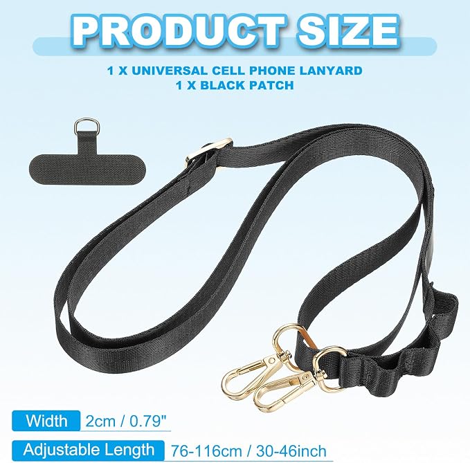 PATIKIL Universal Cell Phone Lanyard, Adjustable Crossbody Phone Strap - Image 2