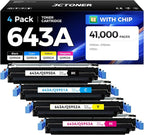 643A Toner Cartridge Set 4-Pack by JCTONER