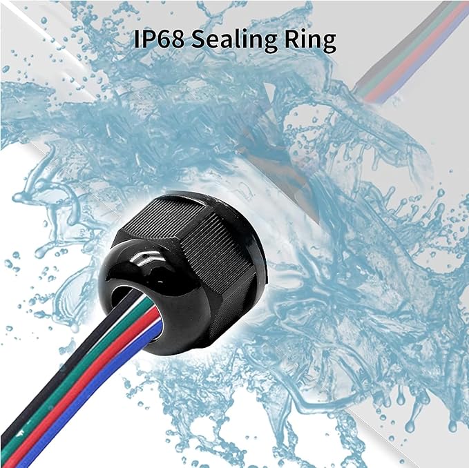 10 Pcs 1/2" NPT Nylon Cable Glands, IP68 Waterproof Adjustable Cord Grip Cable - Image 4