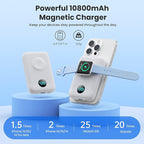 Magnetic Portable Charger for iPhone, 10800mAh 4-in-1 Wireless Power Bank - Image 2