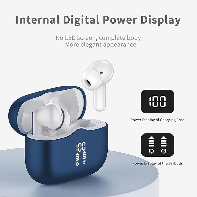 Wireless Earbuds, 4 ENC Noise Cancelling Mic Wireless Earphones 40H, in-Ear - Image 3
