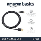 Amazon Basics 2-Pack USB-A to Micro USB Charging Cable, 480Mbps Transfer Speed - Image 2