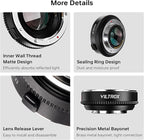 VILTROX EF-FX2 Pro Auto Focus Lens Adapter 0.71x Focal Reducer Speed Booster - Image 8
