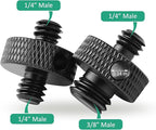 Camera Mount Screw 1/4" Male to 1/4" Male & 1/4" to 3/8" Tripod Screw Adapter - Image 2