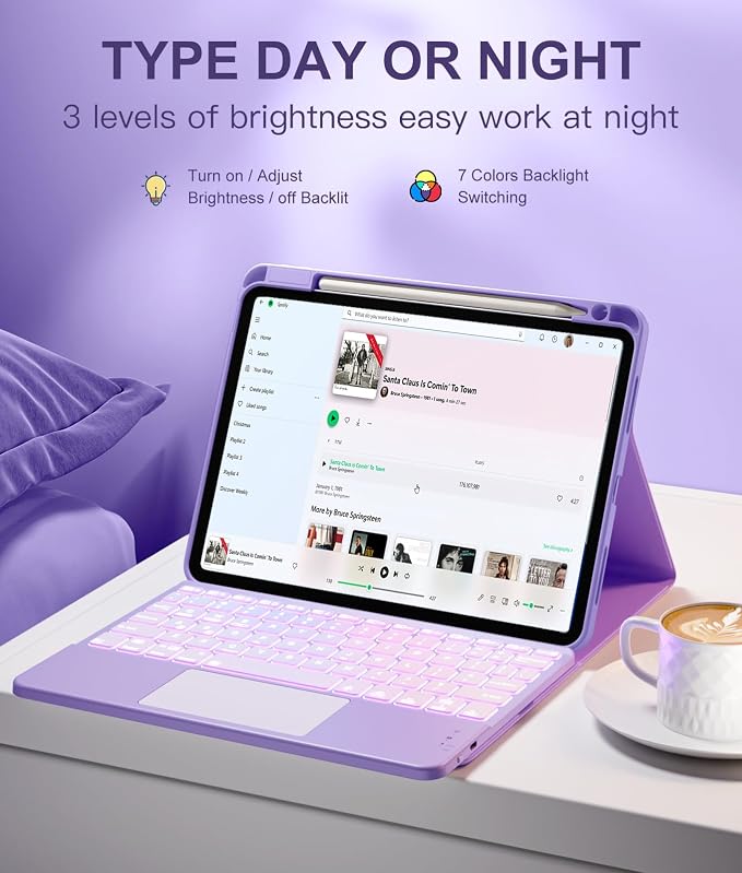 Compatible with iPad Air 11 Inch & Air 5th/Air 4th Generation Case with Keyboard - Image 5
