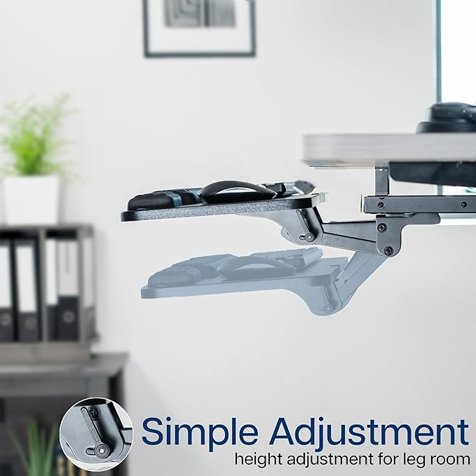VIVO Premium Adjustable Computer Keyboard and Mouse Platform Tray, Ergonomic - Image 7