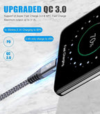 USB Type C Cable 3.1A Fast Charging, Sweguard USB-A to USB-C Charger Nylon - Image 2