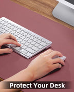 Leather Desk Pad Protector, Large Desk Mat, Mouse Pad, Non-Slip PU Leather Desk - Image 3