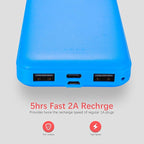 Miady 2-Pack 10000mAh Dual USB Portable Charger, Type-C Fast Charging Power Bank - Image 4