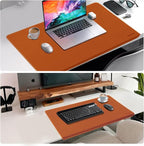 Desk Mat with Lip & Reinforced Stitched Edge|Non-Slip Waterproof PU Leather - Image 8