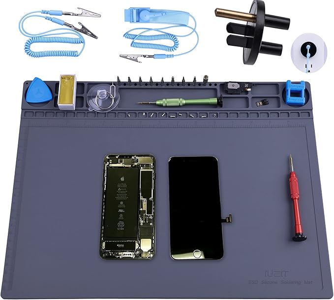 Anti Static Mat for PC Building, Computer Electronics Repair, IUZIT Heat by IUZIT