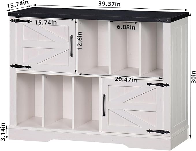 Large Record Player Stand with Vinyl Storage Up to 450 Albums, 39 Inch - Image 2