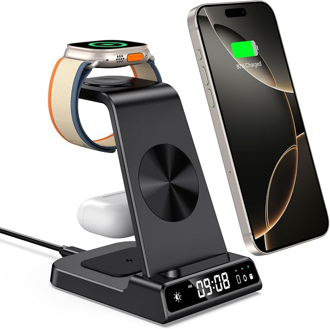 leChivée Wireless Charger for Apple Devices, 3 in 1 Wireless Charging Station by leChiv%C3%A9e