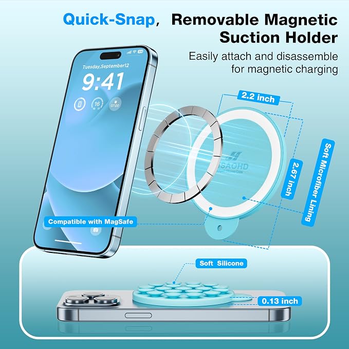 Magnetic Suction Cup Phone Mount - Image 3