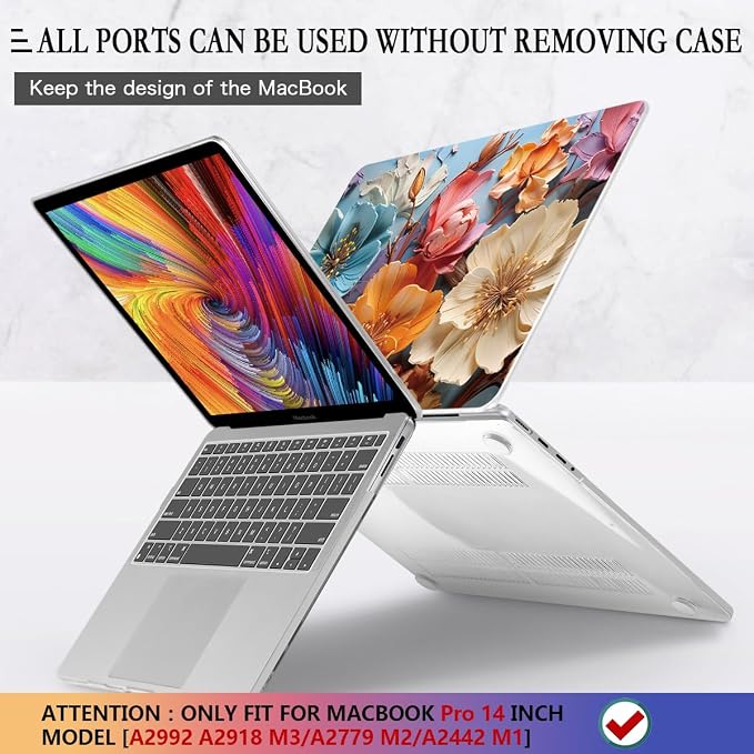 CISSOOK Compatible with MacBook Pro 14 inch Case 2024 2023 2022 2021 Release M4 - Image 5