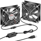 2 Packs Wathai 92mm x 25mm 90mm 5V USB Fan by Wathai