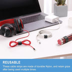 200 PCS 8 Inches Reusable Cable Ties | Adjustable Cord Wraps, Cable Straps | - Image 4