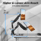MOUNTUP Dual Monitor Mount Fits Max 39'' Screen, Ultrawide Dual Monitor Desk - Image 5
