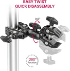 ULANZI Super Clamp Double Camera Clamp, R096 Crab Plier Clip Bracket Mount - Image 2