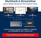 OREI SplitXtend USB C Docking Station Triple Monitor - Image 3