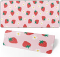 Gaming Mouse Pad Strawberry Desk Mat by Brecoy