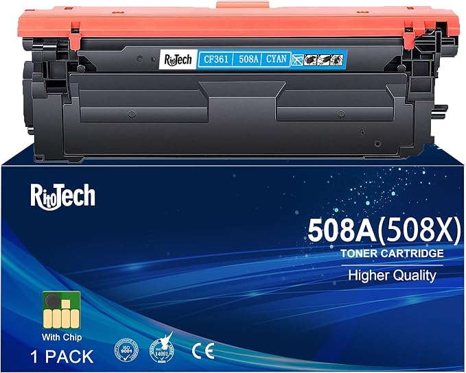 508A Cyan Toner Cartridge, Replacement Compatible by RitoTech