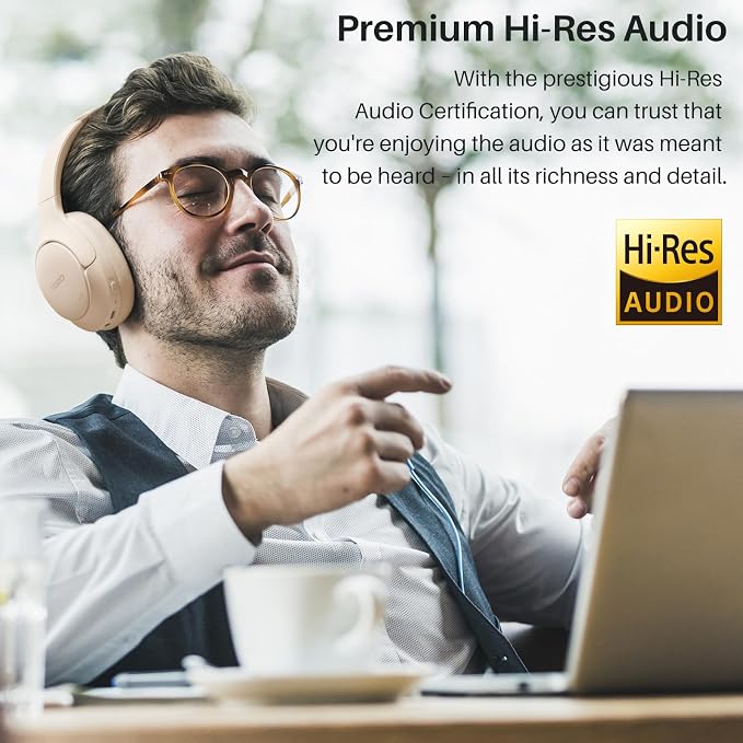 TOZO HT2 Hybrid Active Noise Cancelling Headphones, Wireless Over Ear Bluetooth - Image 2