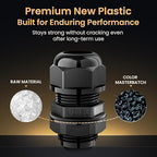QILIPSU 50pcs M20SL Long Thread Cable Gland Waterproof IP68 Nylon Strain Relief - Image 3