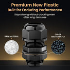 QILIPSU 10pcs M20SL Long Thread Cable Gland Waterproof IP68 Nylon Strain Relief - Image 3